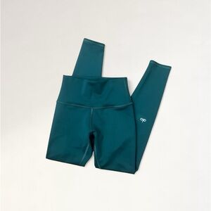(XS) Alo • High Waist Airbrush Leggings Midnight Green